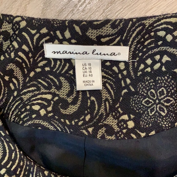 Marina Luna NWOT Floral Patterned Button Up Jacket US Sz 10 - Picture 2 of 6